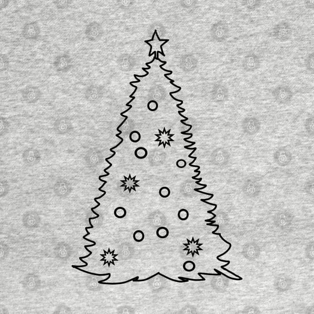 Christmas Tree Outline by ellenhenryart